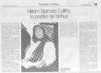 Miriam Espinoza Cuitiño, la poetisa de Ninhue