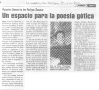 Un Espacio para la poesía gótica