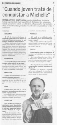 Cuando joven traté de conquistar a Michelle [entrevista]