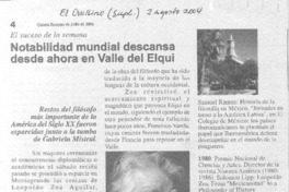 Notabilidad mundial descansa desde ahora en Valle del Elqui