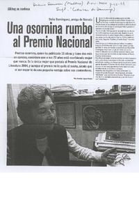 Una Osornina rumbo al Premio Nacional (entrevistas)