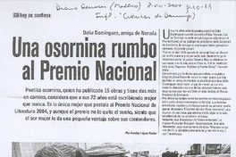 Una Osornina rumbo al Premio Nacional (entrevistas)