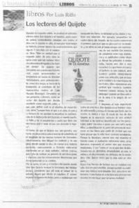 Los lectores del Quijote