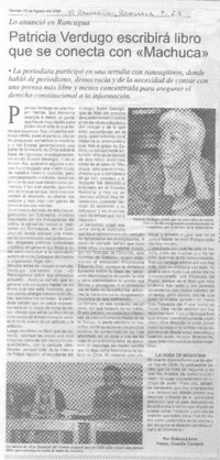 Patricia Verdugo escribirá libro que se conecta con "Machuca"