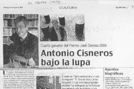 Antonio Cisneros bajo la lupa
