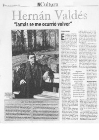 Hernán Valdés "jamás se me ocurrió volver"