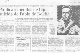 Publican inéditos de hijo suicida de Pablo de Rokha