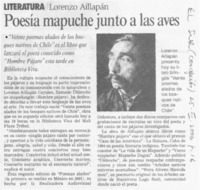 Poesía mapuche junto a las aves