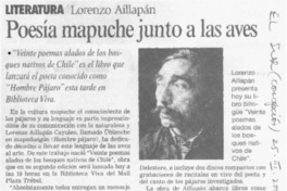 Poesía mapuche junto a las aves