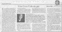 Una Coca Cola sin gas