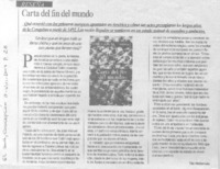 Carta del fin del mundo