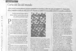 Carta del fin del mundo