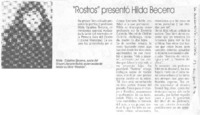 "Rostros" preseentó Hilda Becerra