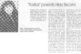 "Rostros" preseentó Hilda Becerra
