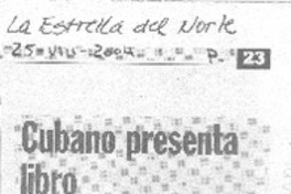 Cubano presenta libro