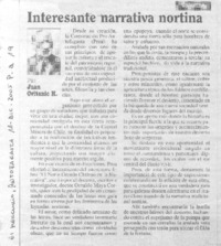 Interesante narrativa nortina