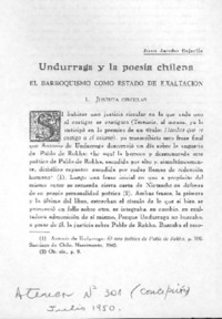 Undurraga y la poesía chilena