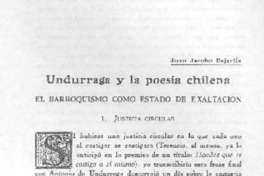 Undurraga y la poesía chilena