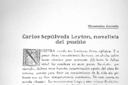 Carlos Sepúlveda Leyton, novelista del pueblo