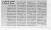 la caja de Pandora de roberto Araya