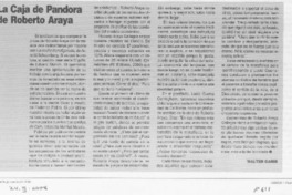 la caja de Pandora de roberto Araya
