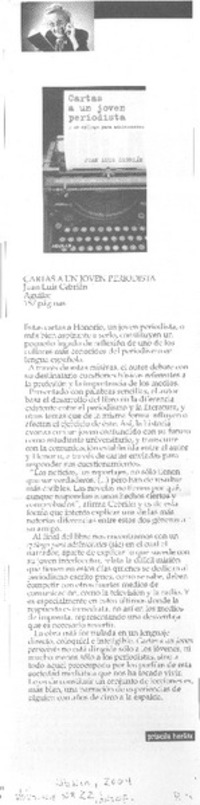 Cartas a un joven periodista