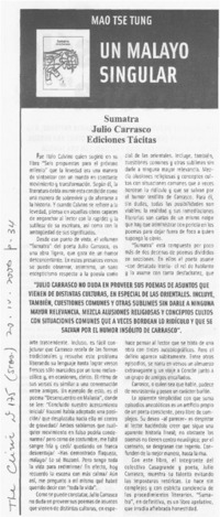 Un malayo singular