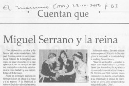 Miguel Serrano y la reina