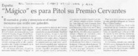 "Mágico" es para Pitol su Premio Cervantes