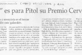 "Mágico" es para Pitol su Premio Cervantes