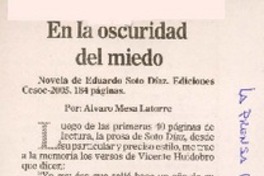 En la oscuridad del miedo