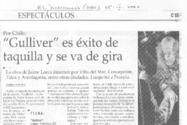 "Gulliver" es éxito de taquilla y se va de gira