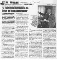 "El Fuerte de Nacimiento en único en Hispanoamérica" (entrevistas)