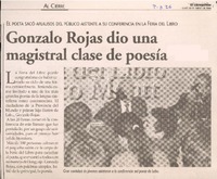 Gonzalo Rojas dió una magistral clase de poesía