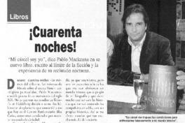 ¡Cuarenta noches! [entrevista]