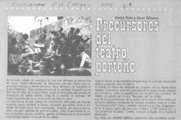 Precursores del teatro porteño