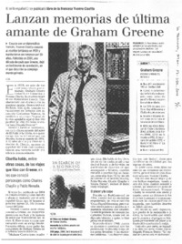 Lanzan memorias de última amante de Graham Grreene