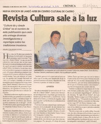 Revista cultura sale a la luz