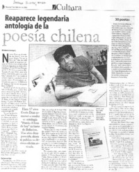 Reaparece legendaria antología de la poesía chilena