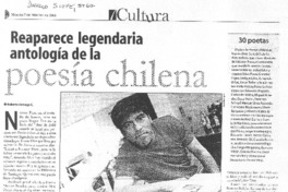 Reaparece legendaria antología de la poesía chilena