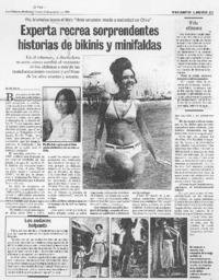 Experta recrea sorprendentes historias de bikinis y minifaldas (entrevistas)