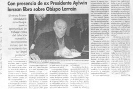 Con presencia de ex Presidente Aylwin lanzan libro sobre Obispo Larraín