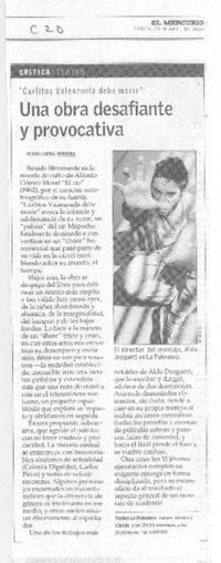 Una obra desafiante y provocativa