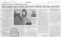 Una mujer que unirá géneros a través de sus escritos