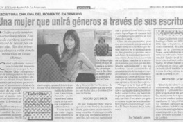 Una mujer que unirá géneros a través de sus escritos