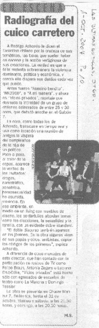 Radiografía del cuico carretero