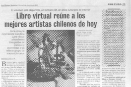Libro virtual reúne a los mejores artistas chilenos de hoy (entrevistas)