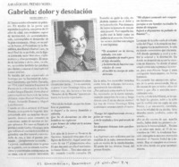 Gabriela: dolor y desolación