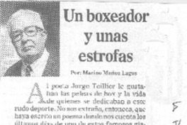 Un Boxeador y unas estrofas
