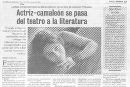 Actriz-camaleón se pasa del teatro a la literatura